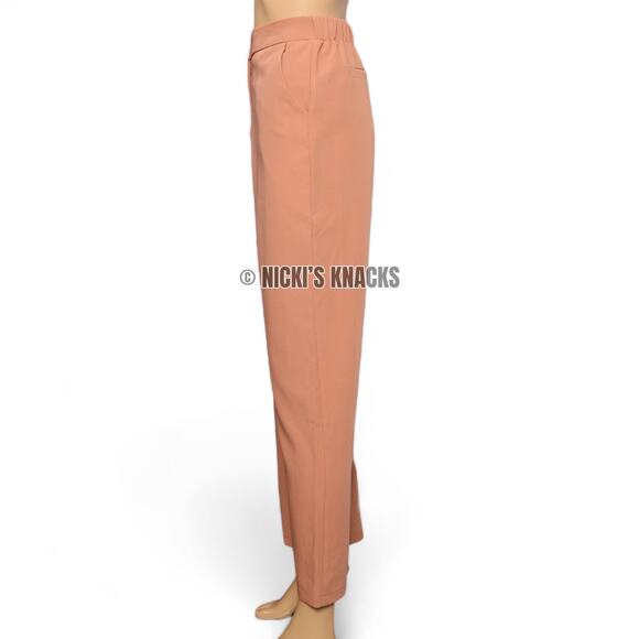Sincerely Jules High Waisted Straight Leg Trouser Dress Pants Camel Tan Size L - Picture 4 of 12